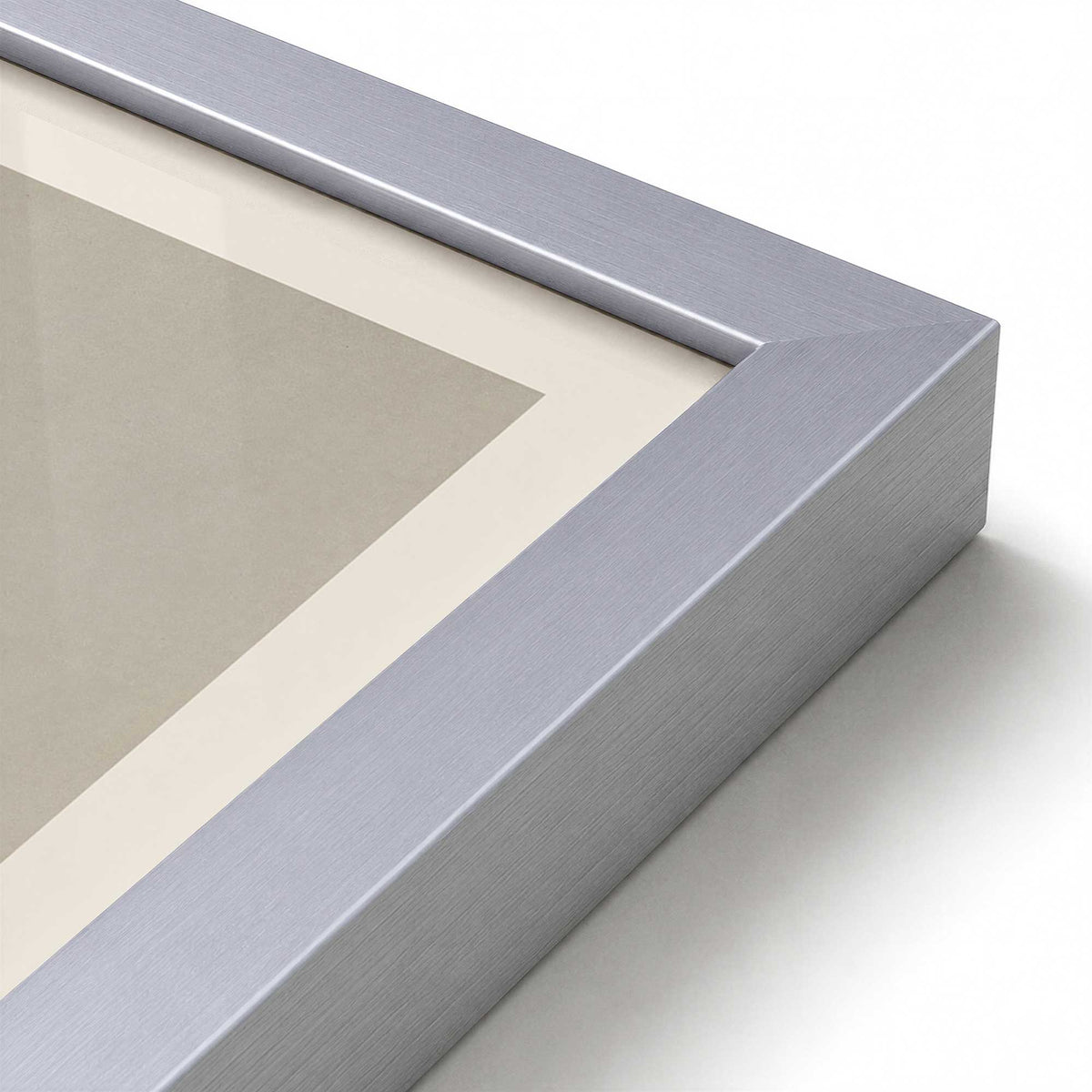 [Color:Polished Chrome], Picture of art in a Polished Chrome frame at an angle
