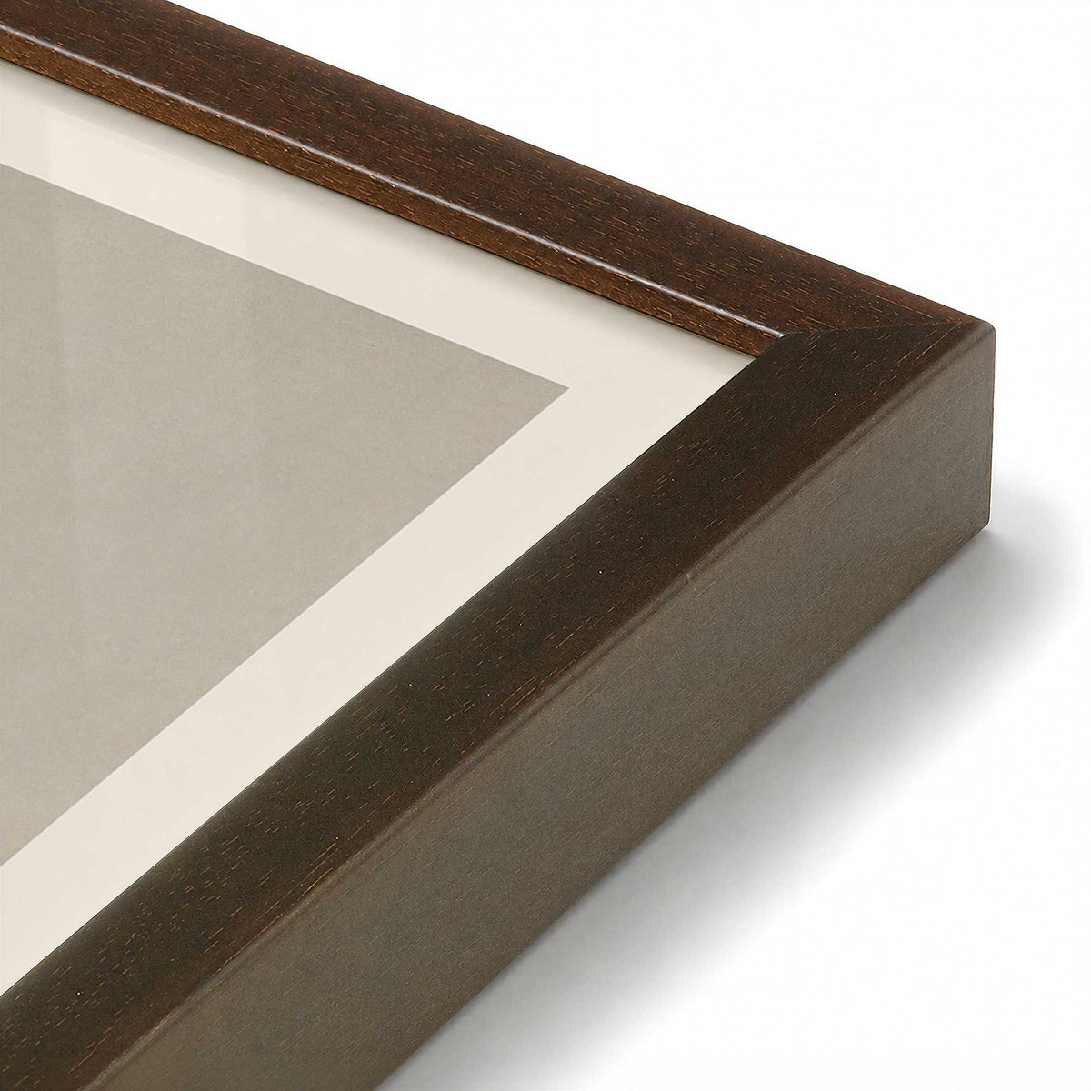 [Color:Brown], Picture of art in a Brown frame at an angle