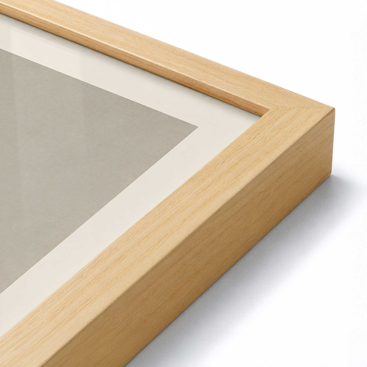 [Color:American Maple], Picture of art in a American Maple frame at an angle