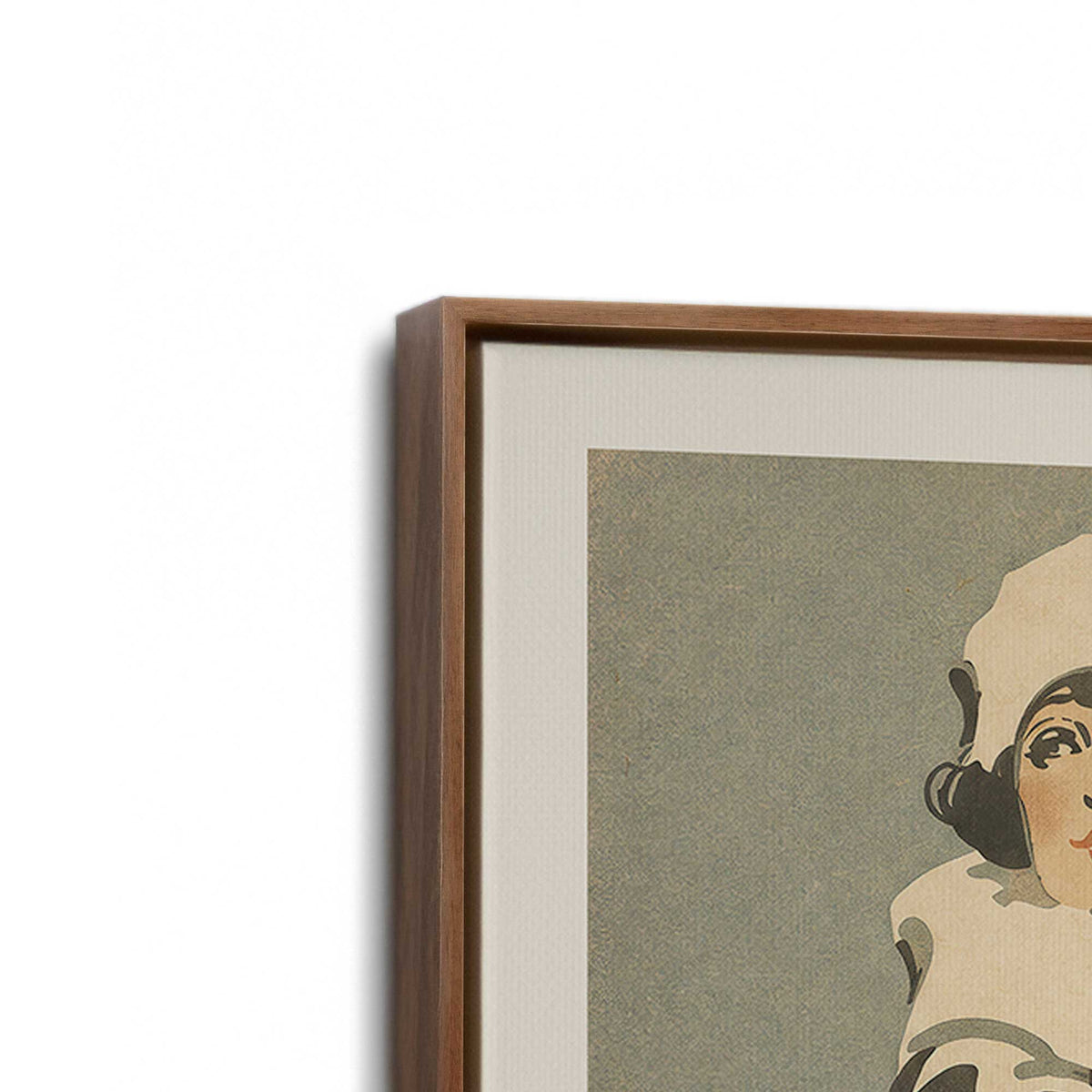 [Color:Walnut], Picture of art in a Walnut frame at an angle