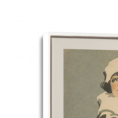 [Color:Opaque White], Picture of art in a White frame at an angle