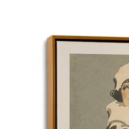 [Color:Polished Gold], Picture of art in a Polished Gold frame at an angle