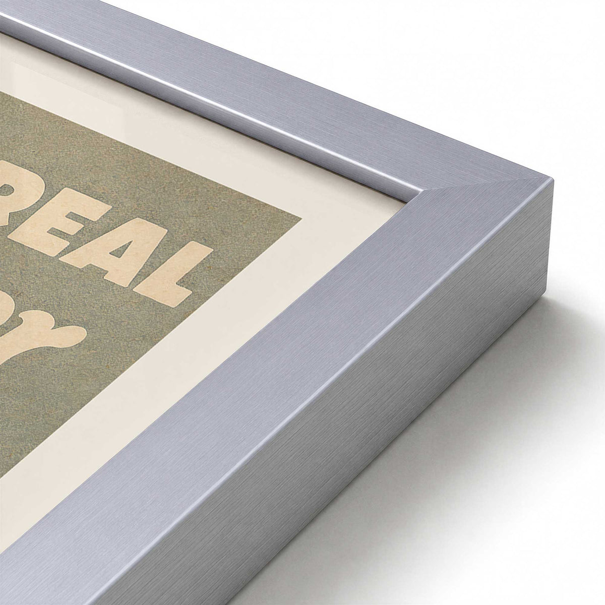 [Color:Polished Chrome], Picture of art in a Polished Chrome frame at an angle