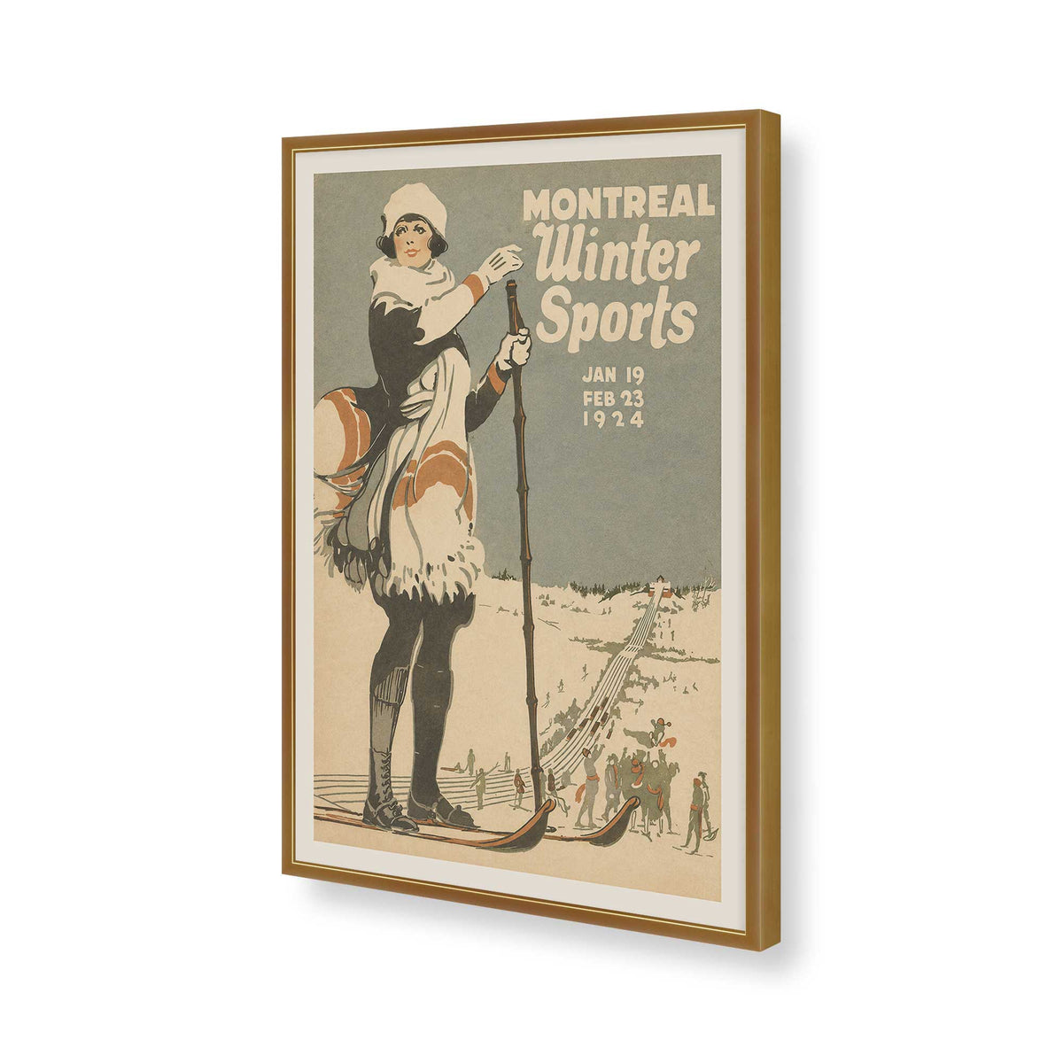 [Color:Polished Gold], Picture of art in a Polished Gold frame of the corner