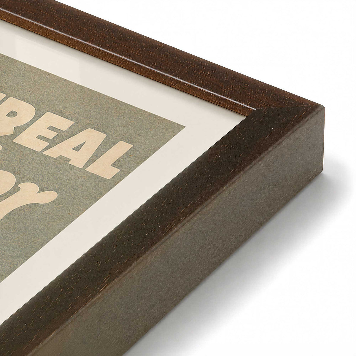 [Color:Belvinder Brown], Picture of art in a Belvinder Brown frame at an angle