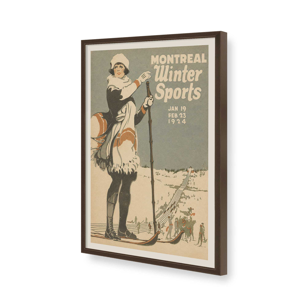 [Color:Brown], Picture of art in a Brown frame of the corner