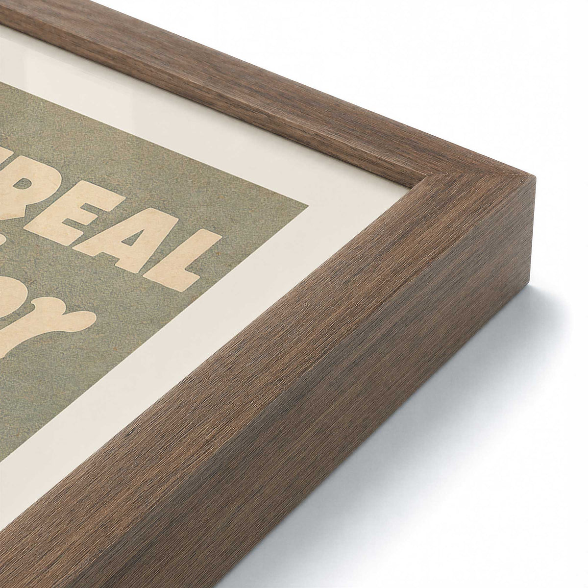 [Color:Walnut], Picture of art in a Walnut frame at an angle