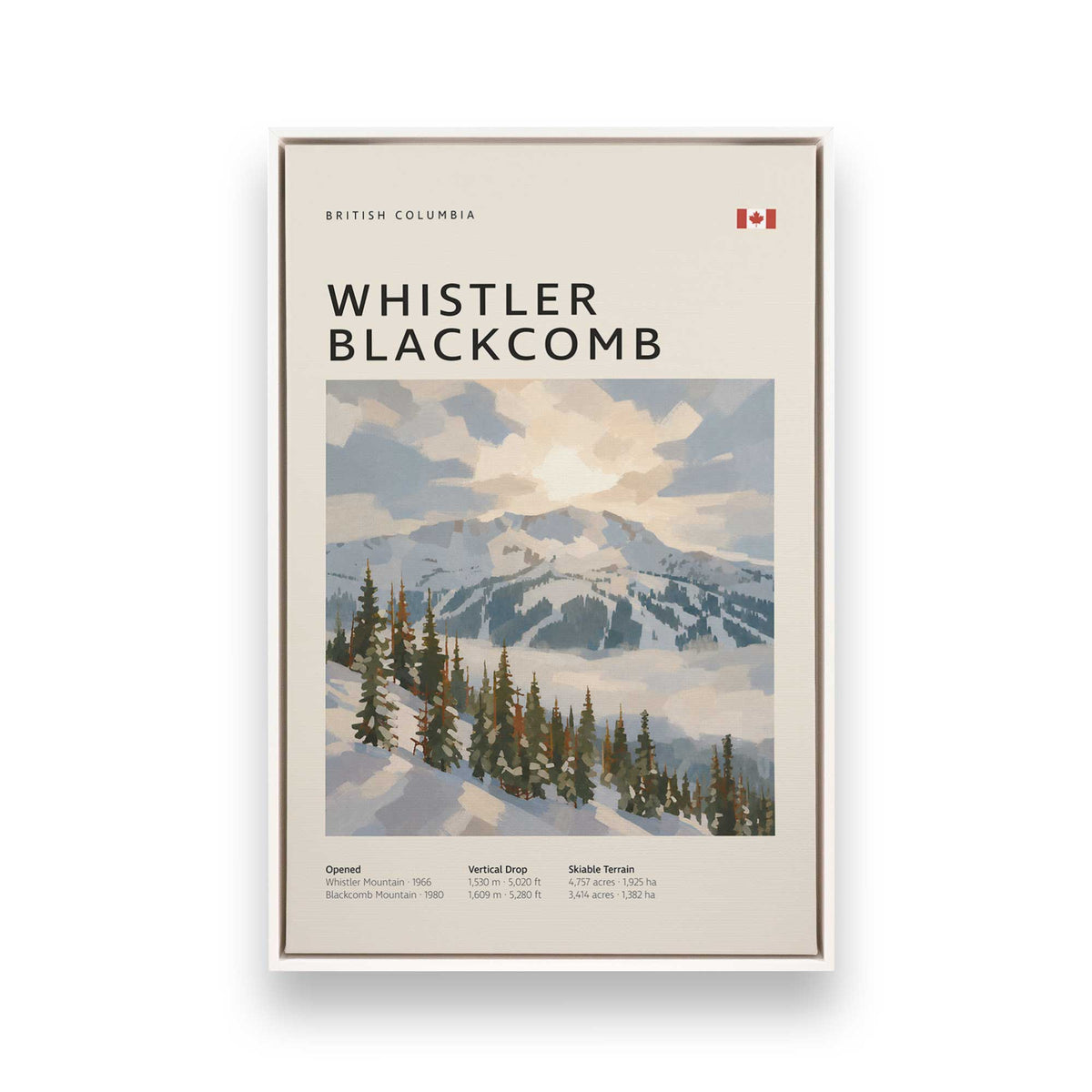 [Color:Opaque White], Picture of art in a White frame