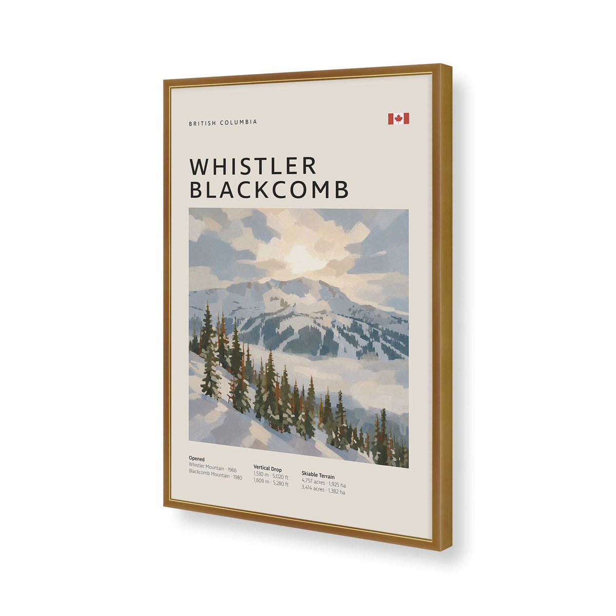 [Color:Polished Gold], Picture of art in a Polished Gold frame of the corner