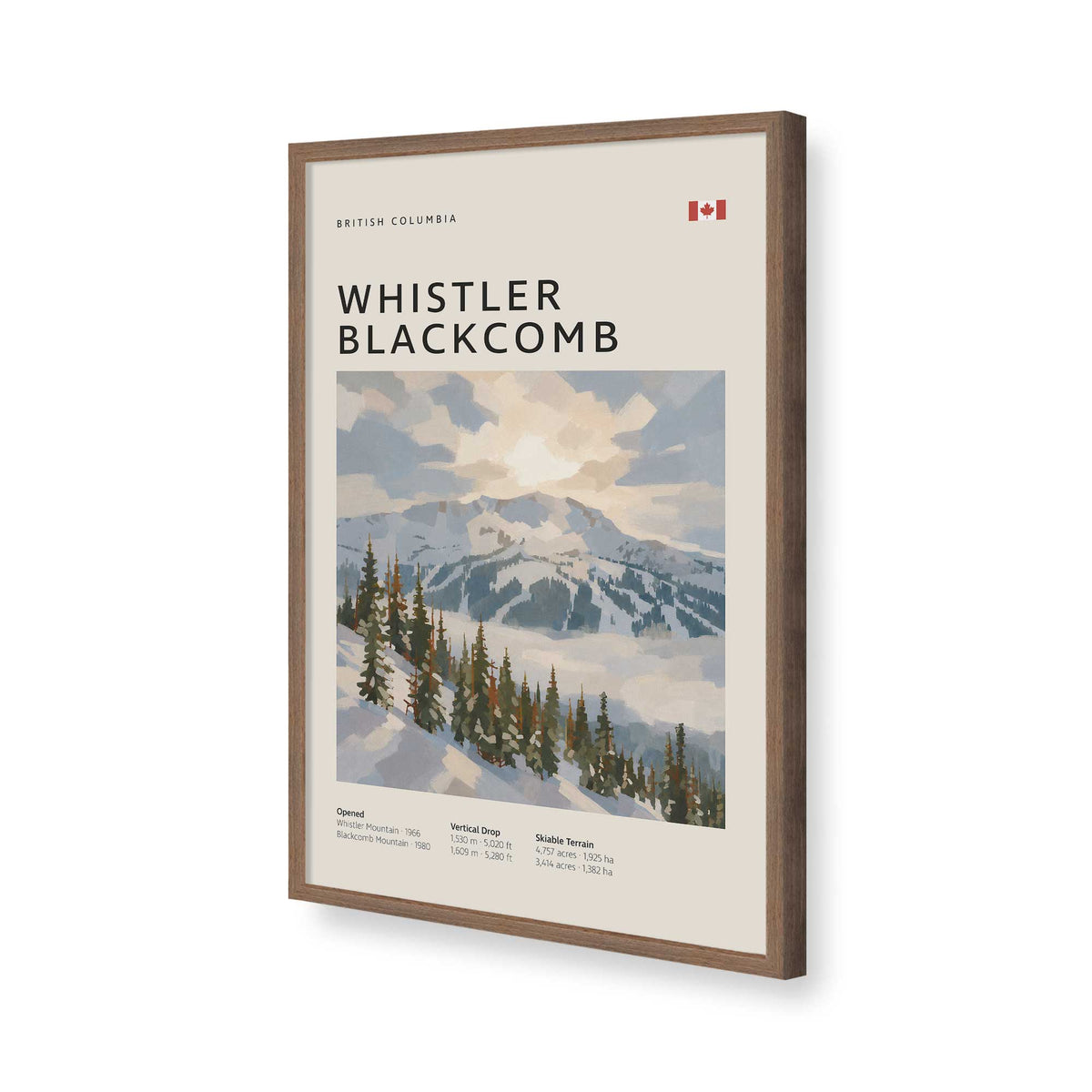[Color:Walnut], Picture of art in a Walnut frame of the corner