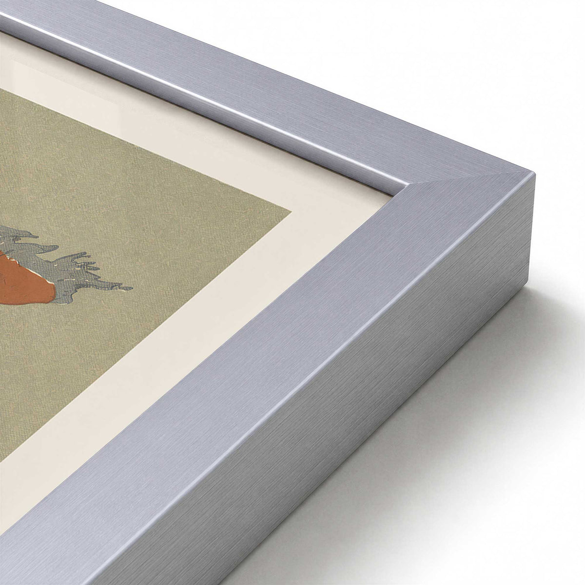 [Color:Polished Chrome], Picture of art in a Polished Chrome frame at an angle