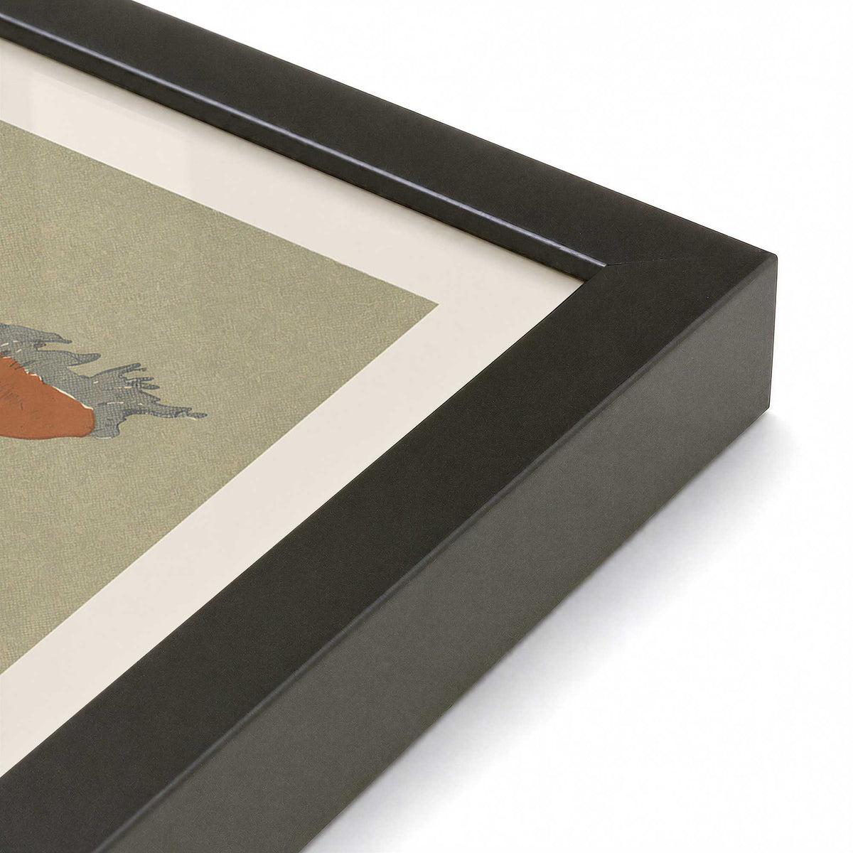 [Color:Satin Black], Picture of art in a Satin Black frame at an angle