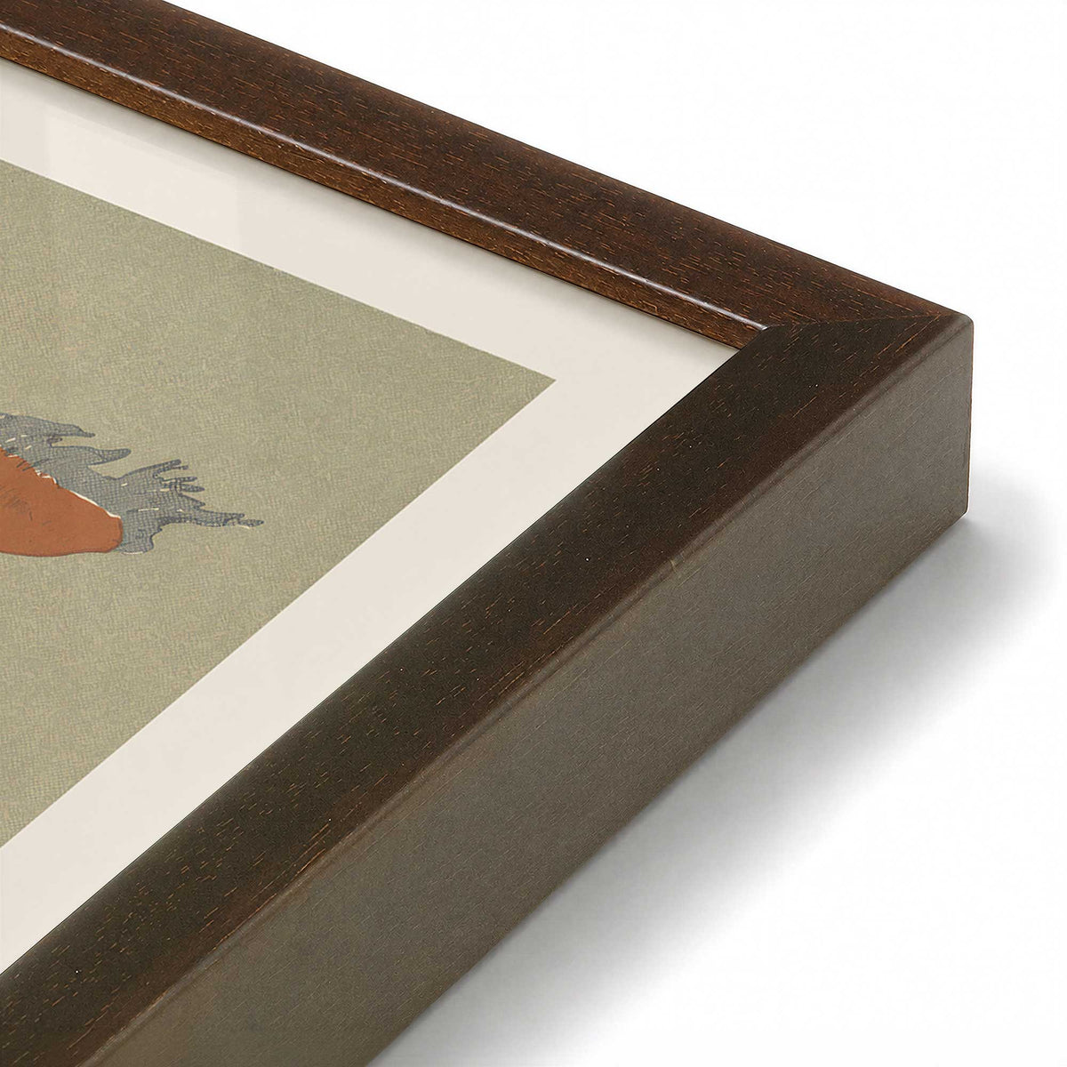 [Color:Belvinder Brown], Picture of art in a Belvinder Brown frame at an angle