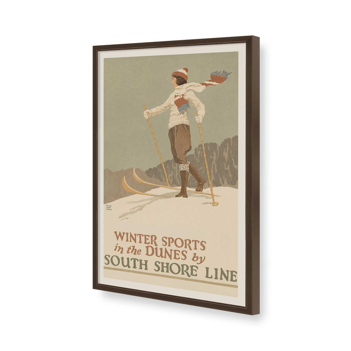 [Color:Belvinder Brown], Picture of art in a Belvinder Brown frame of the corner