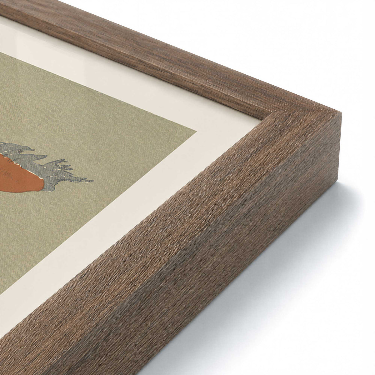 [Color:Walnut], Picture of art in a Walnut frame at an angle