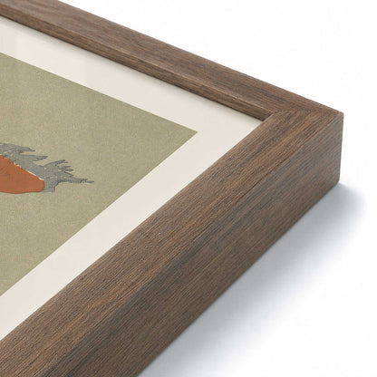 [Color:Walnut], Picture of art in a Walnut frame at an angle
