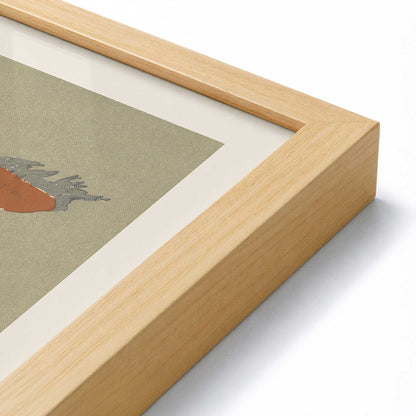 [Color:American Maple], Picture of art in a American Maple frame at an angle