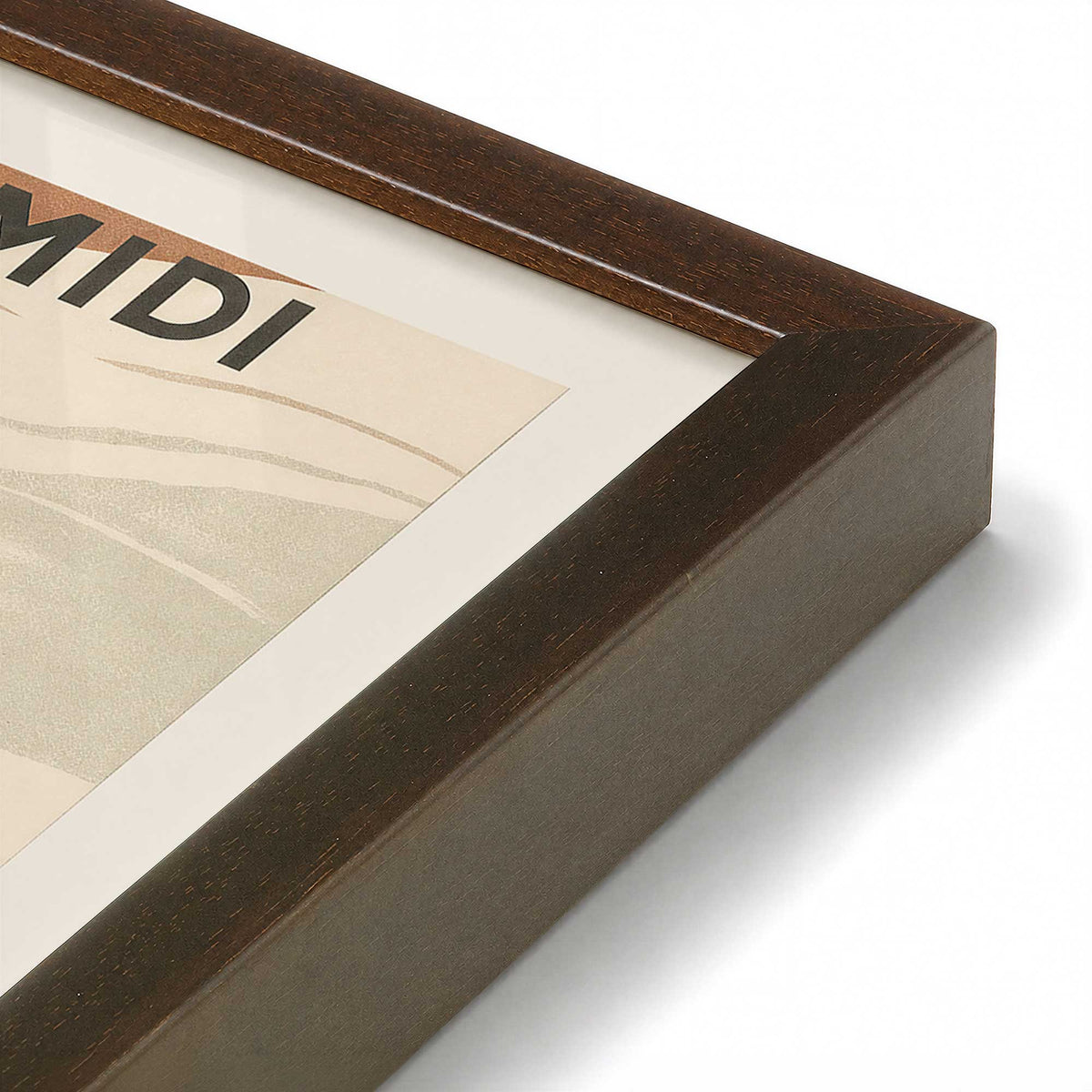 [Color:Belvinder Brown], Picture of art in a Belvinder Brown frame at an angle