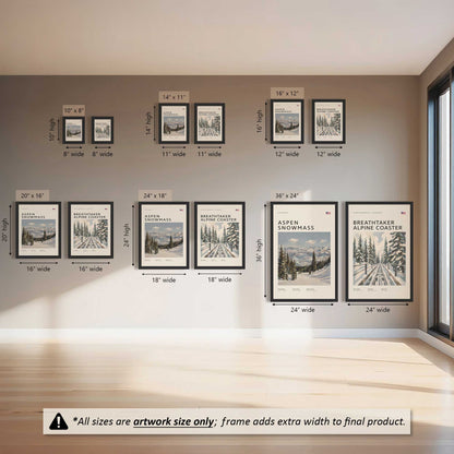 Aspen snowmass and Alpine Coaster Set of 2 Prints