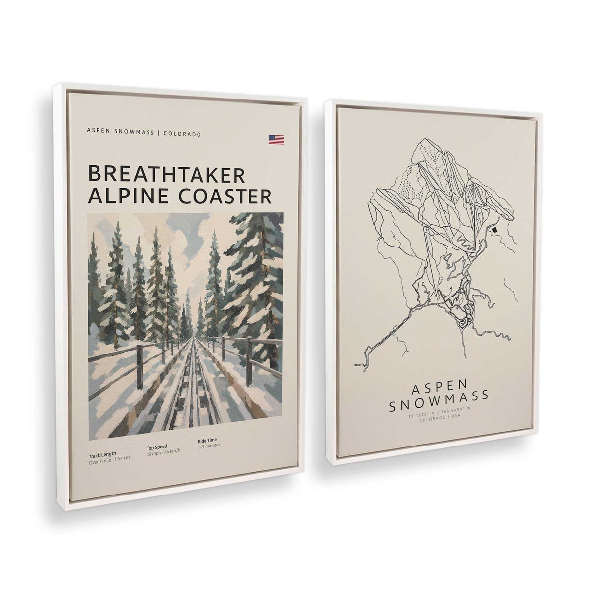 [Color:Opaque White], Picture of art in a White frame at an angle