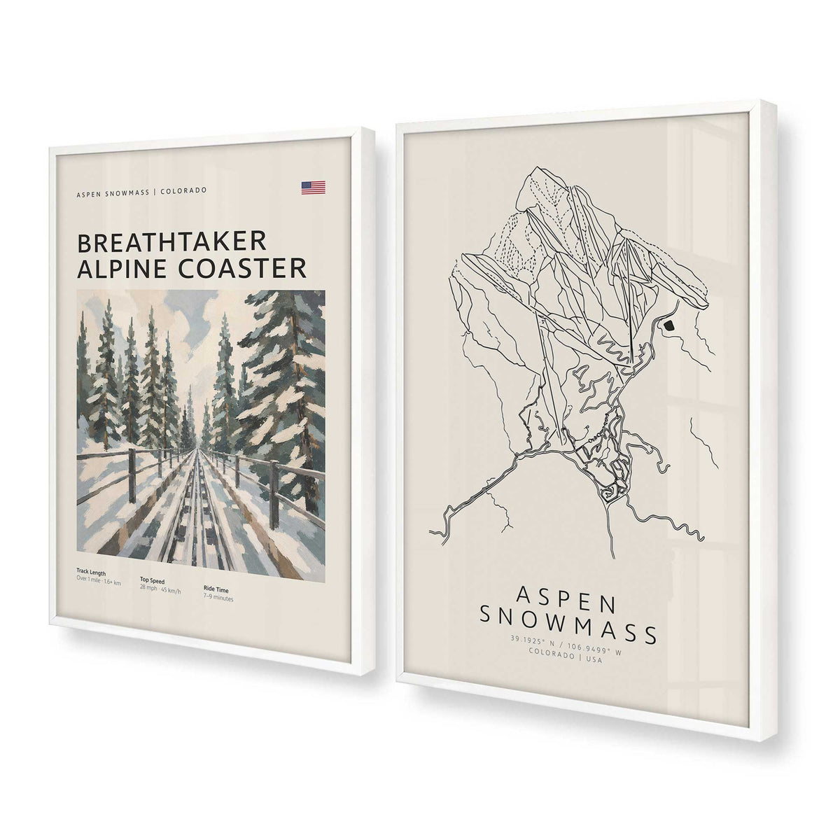 [Color:Opaque White], Picture of art in a Opaque White frame at an angle