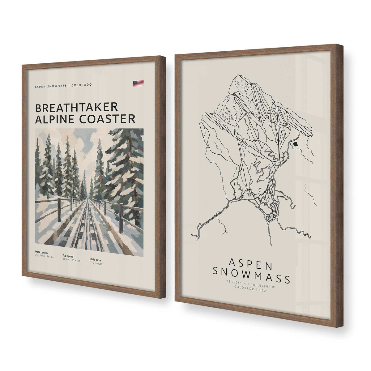 [Color:Walnut], Picture of art in a Walnut frame at an angle