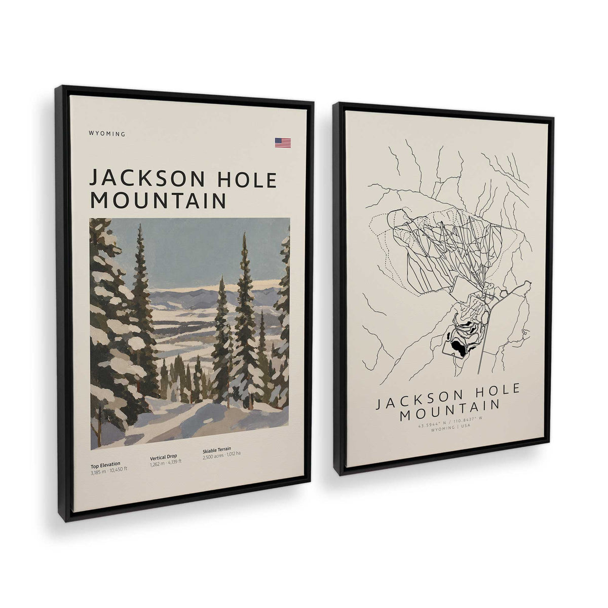 [Color:Satin Black], Picture of art in a Satin Black frame at an angle