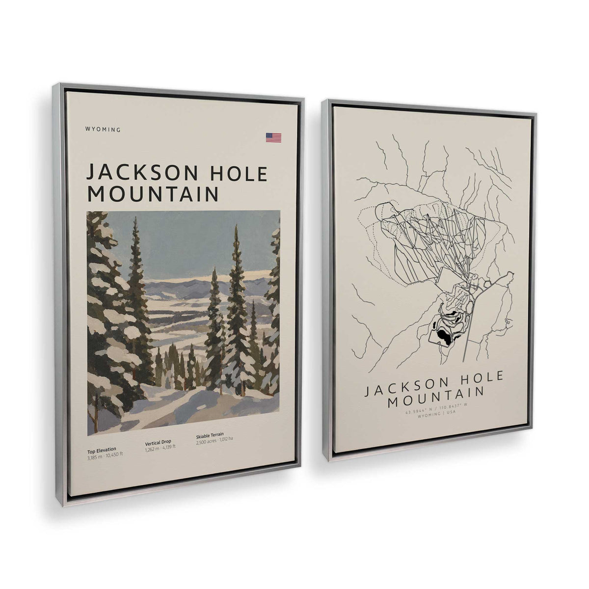 [Color:Polished Chrome], Picture of art in a Polished Chrome frame at an angle