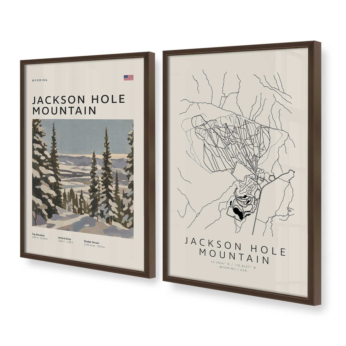 [Color:Belvinder Brown], Picture of art in a Belvinder Brown frame at an angle