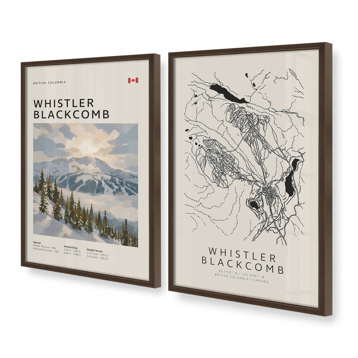 [Color:Belvinder Brown], Picture of art in a Belvinder Brown frame at an angle