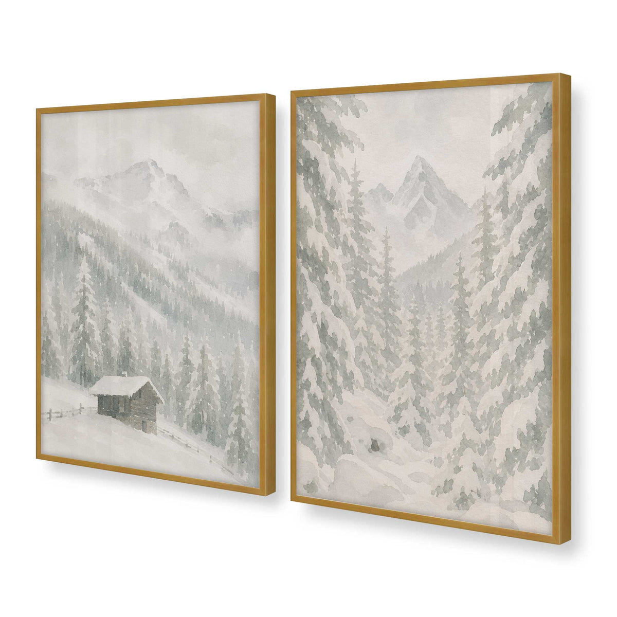 [Color:Polished Gold], Picture of art in a Polished Gold frame at an angle