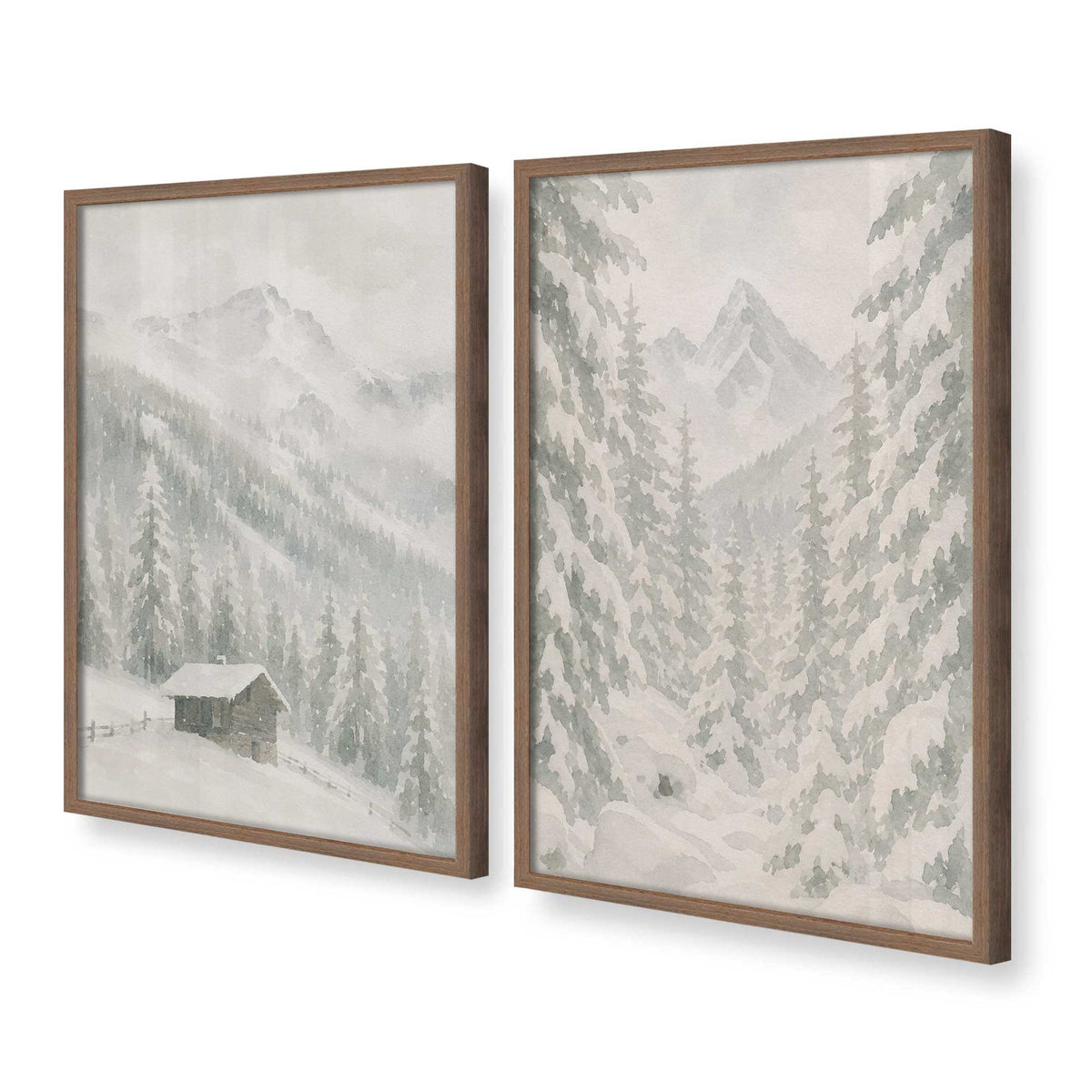 [Color:Walnut], Picture of art in a Walnut frame at an angle