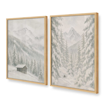 [Color:American Maple], Picture of art in a American Maple frame at an angle