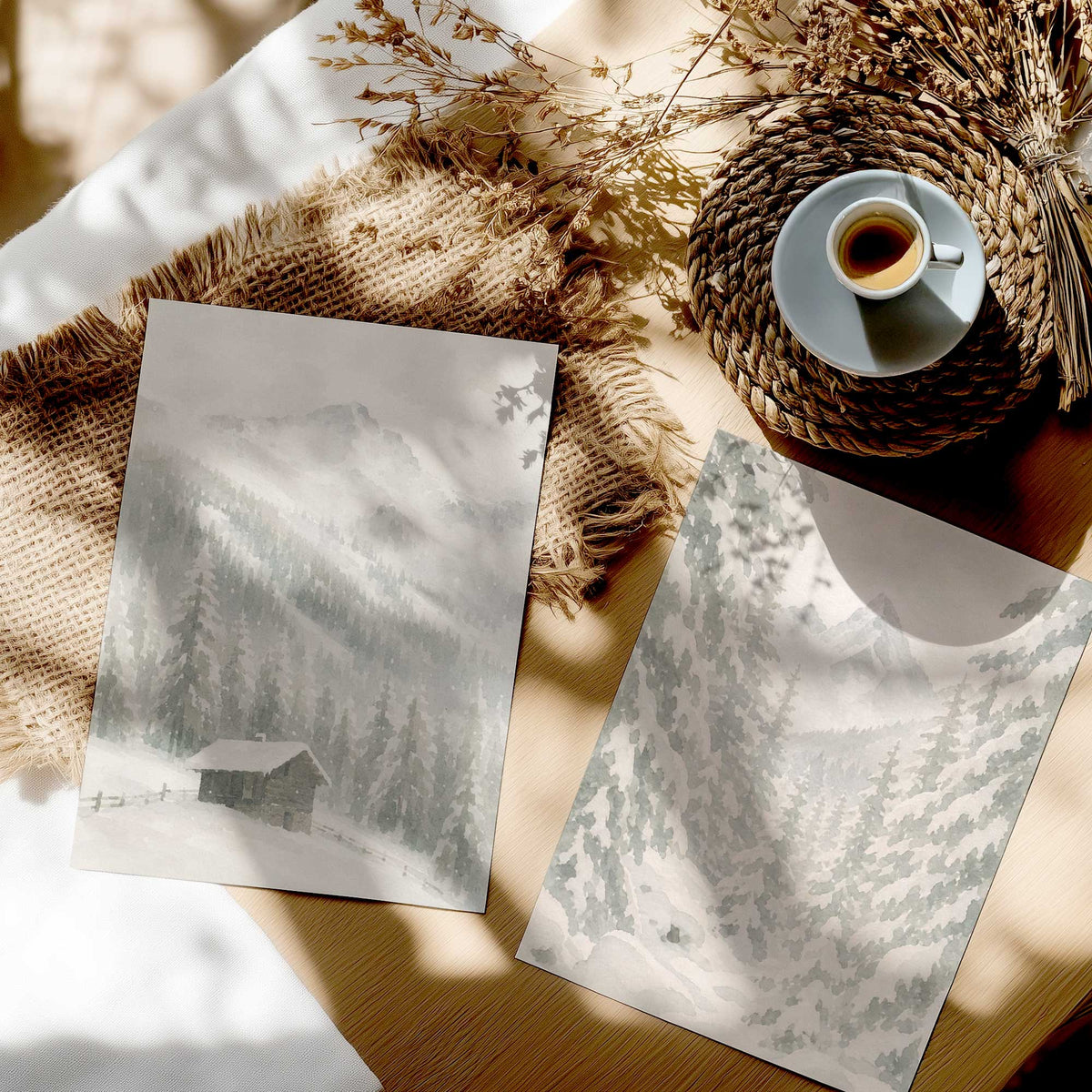 [color:Rolled Print], Picture in a room