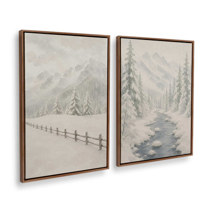 [Color:Walnut], Picture of art in a Walnut frame at an angle