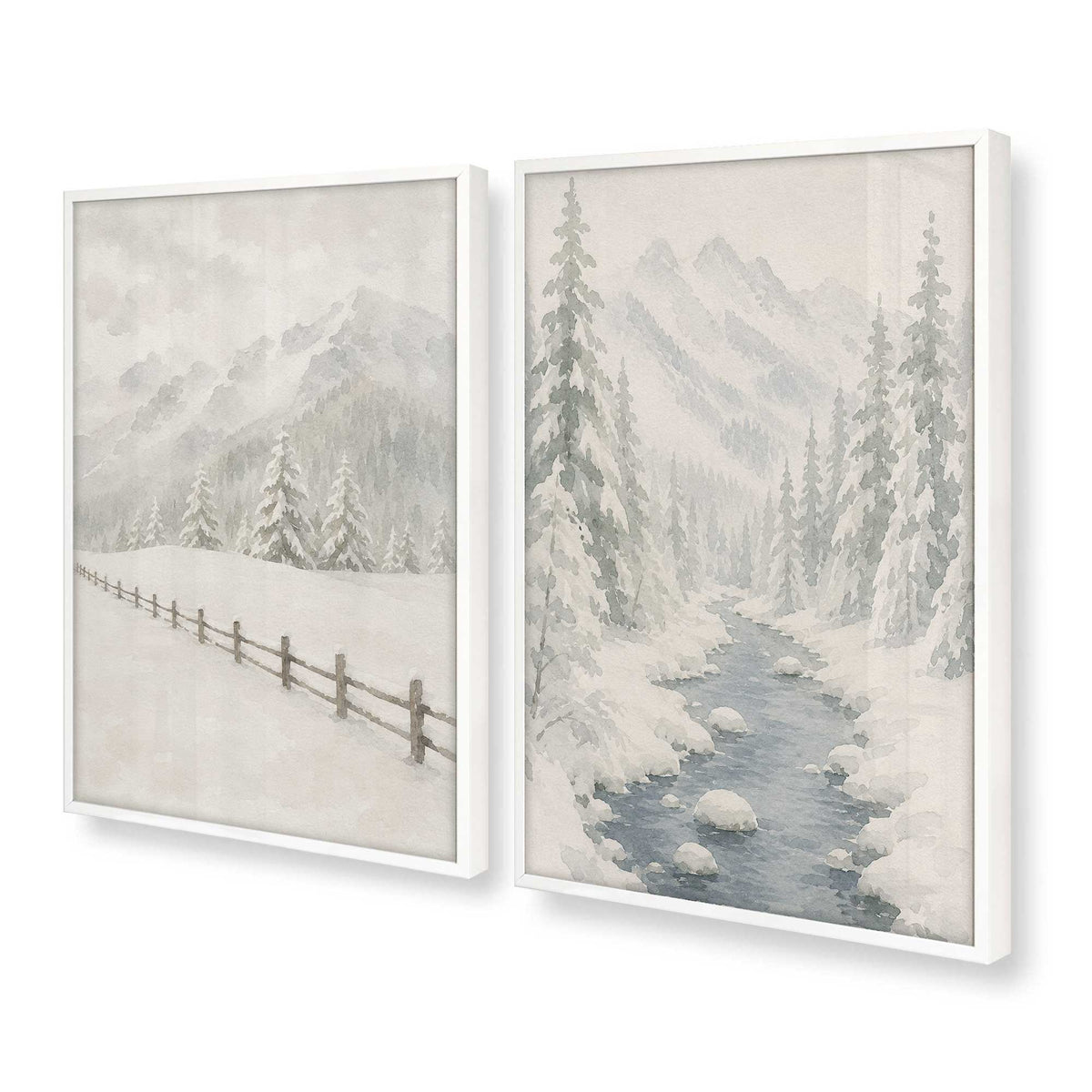 [Color:Opaque White], Picture of art in a Opaque White frame at an angle