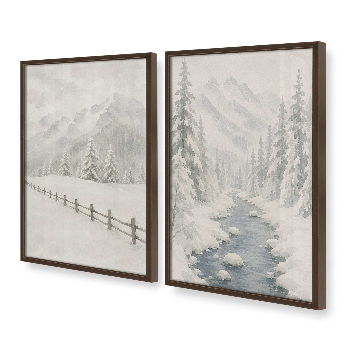 [Color:Belvinder Brown], Picture of art in a Belvinder Brown frame at an angle