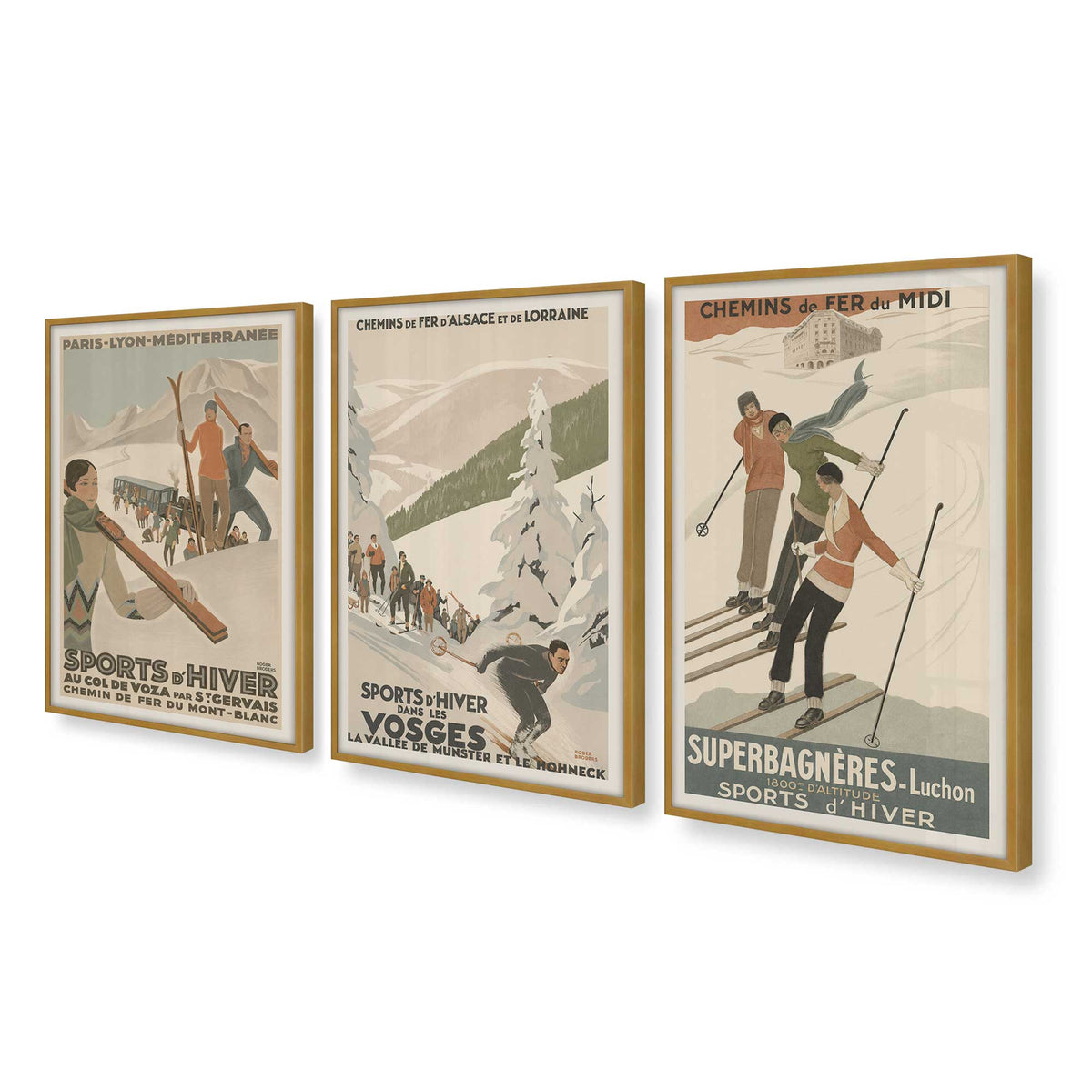 [Color:Polished Gold], Picture of art in a Polished Gold frame at an angle