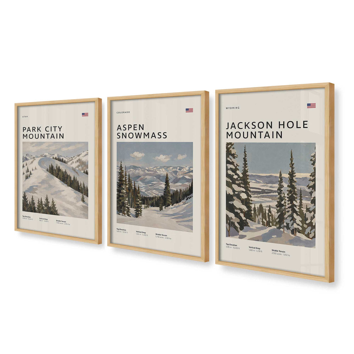 [Color:American Maple], Picture of art in an American Maple frame at an angle