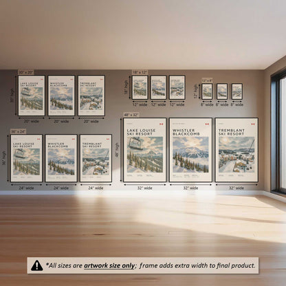 Canadian Alpine Resorts, Set of 3 Prints on Canvas