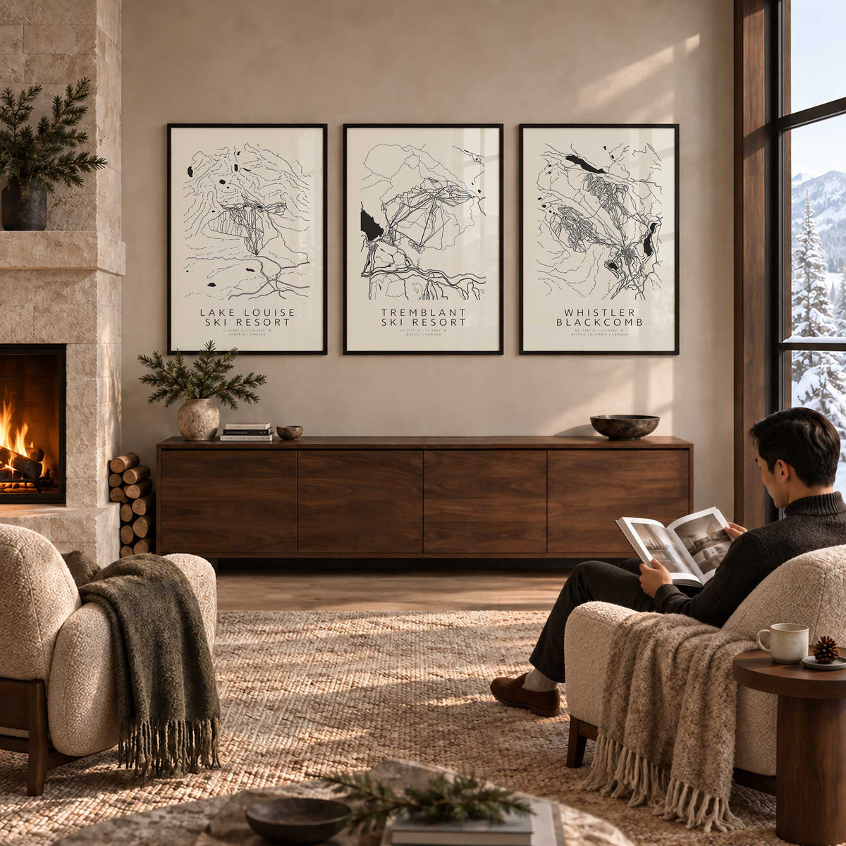 [Color:Satin Black], Picture of art in a Satin Black frame