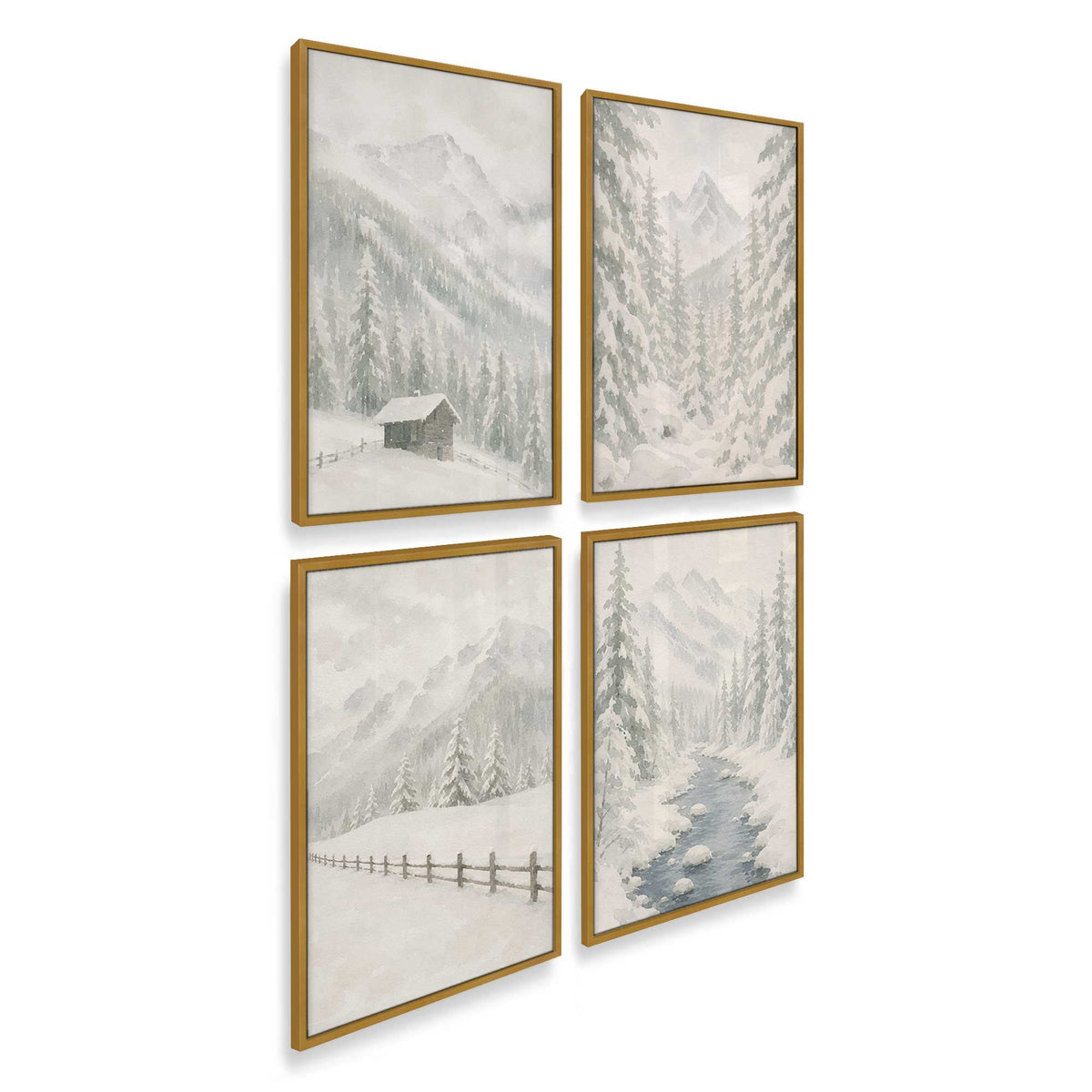 [Color:Polished Gold], Picture of art in a Polished Gold frame of the corner