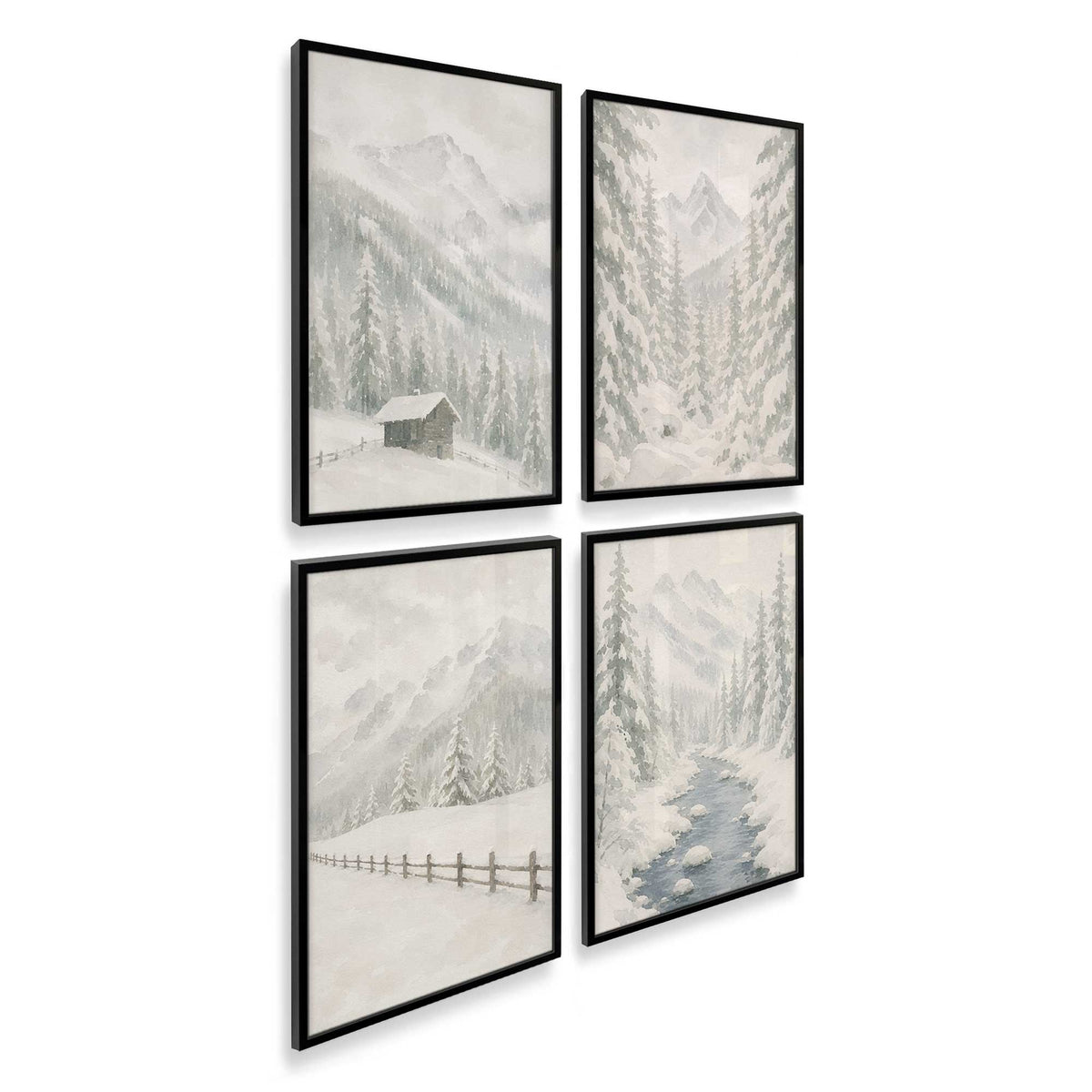 [Color:Satin Black], Picture of art in a Satin Black frame at an angle