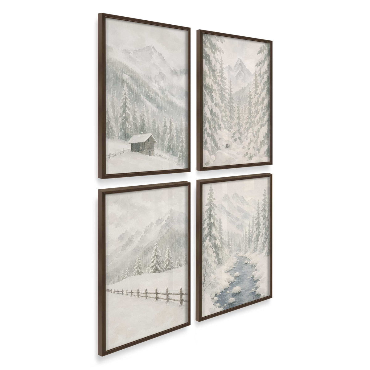 [Color:Belvinder Brown], Picture of art in a Belvinder Brown frame at an angle