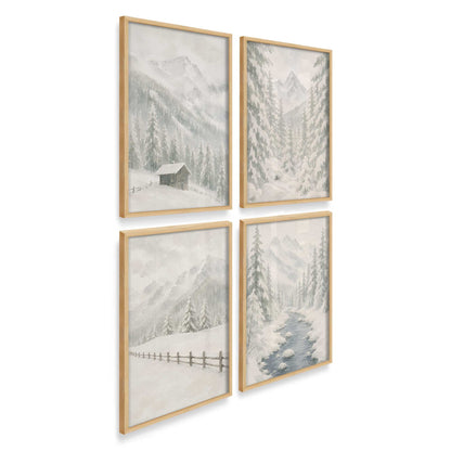 [Color:American Maple], Picture of art in an American Maple frame at an angle