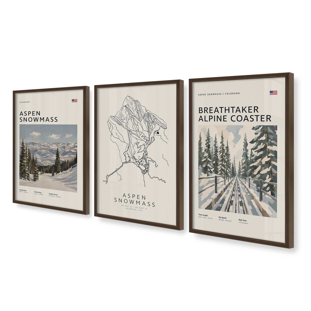 [Color:Belvinder Brown], Picture of art in a Belvinder Brown frame at an angle