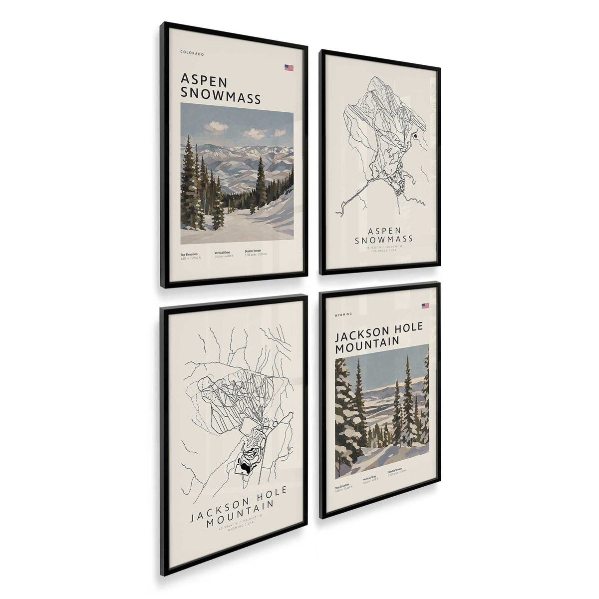[Color:Satin Black], Picture of art in a Satin Black frame at an angle
