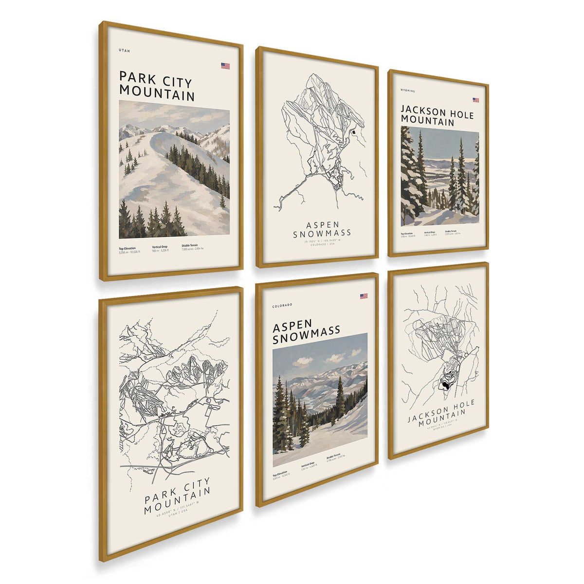 [Color:Polished Gold], Picture of art in a Polished Gold frame of the corner