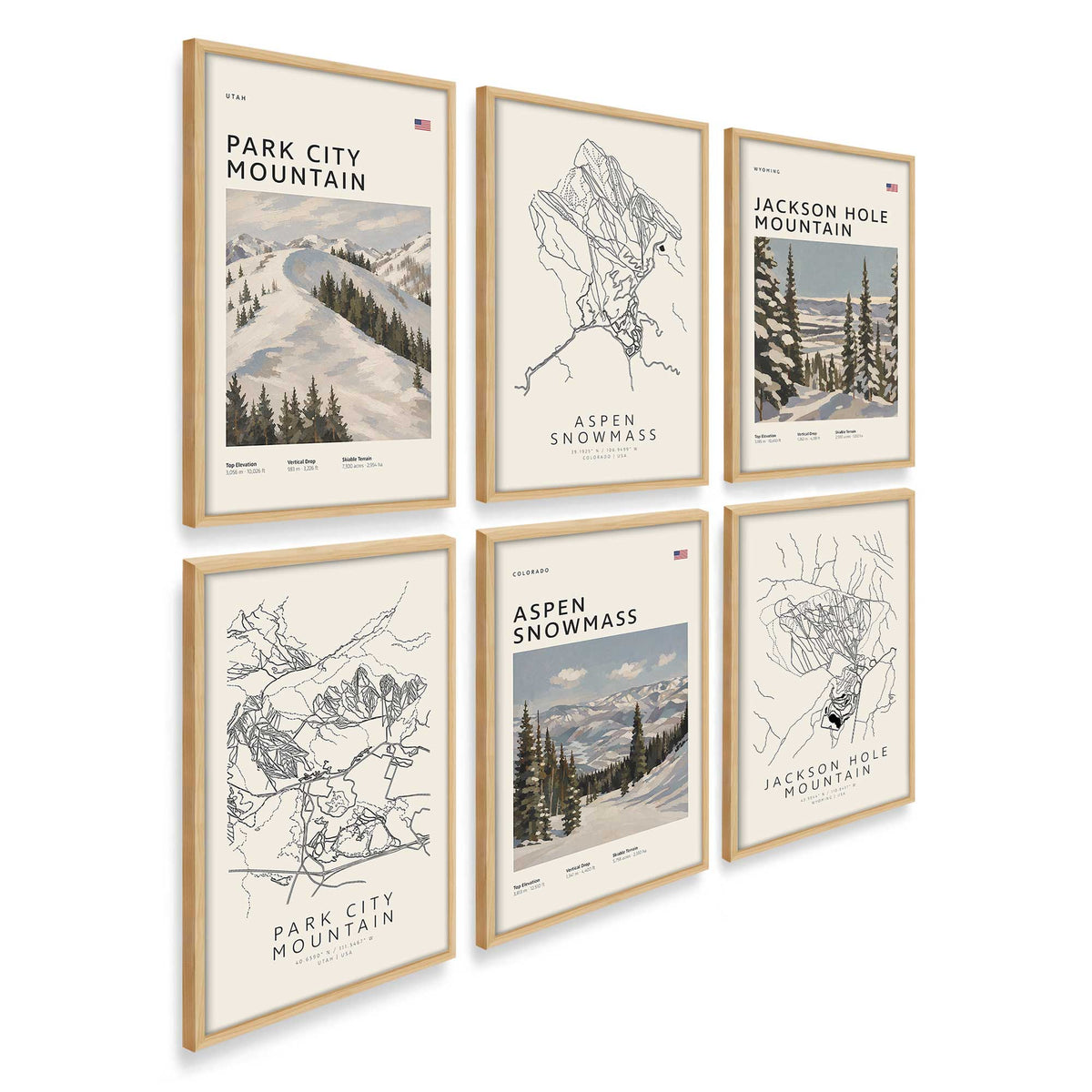 [Color:American Maple], Picture of art in an American Maple frame at an angle