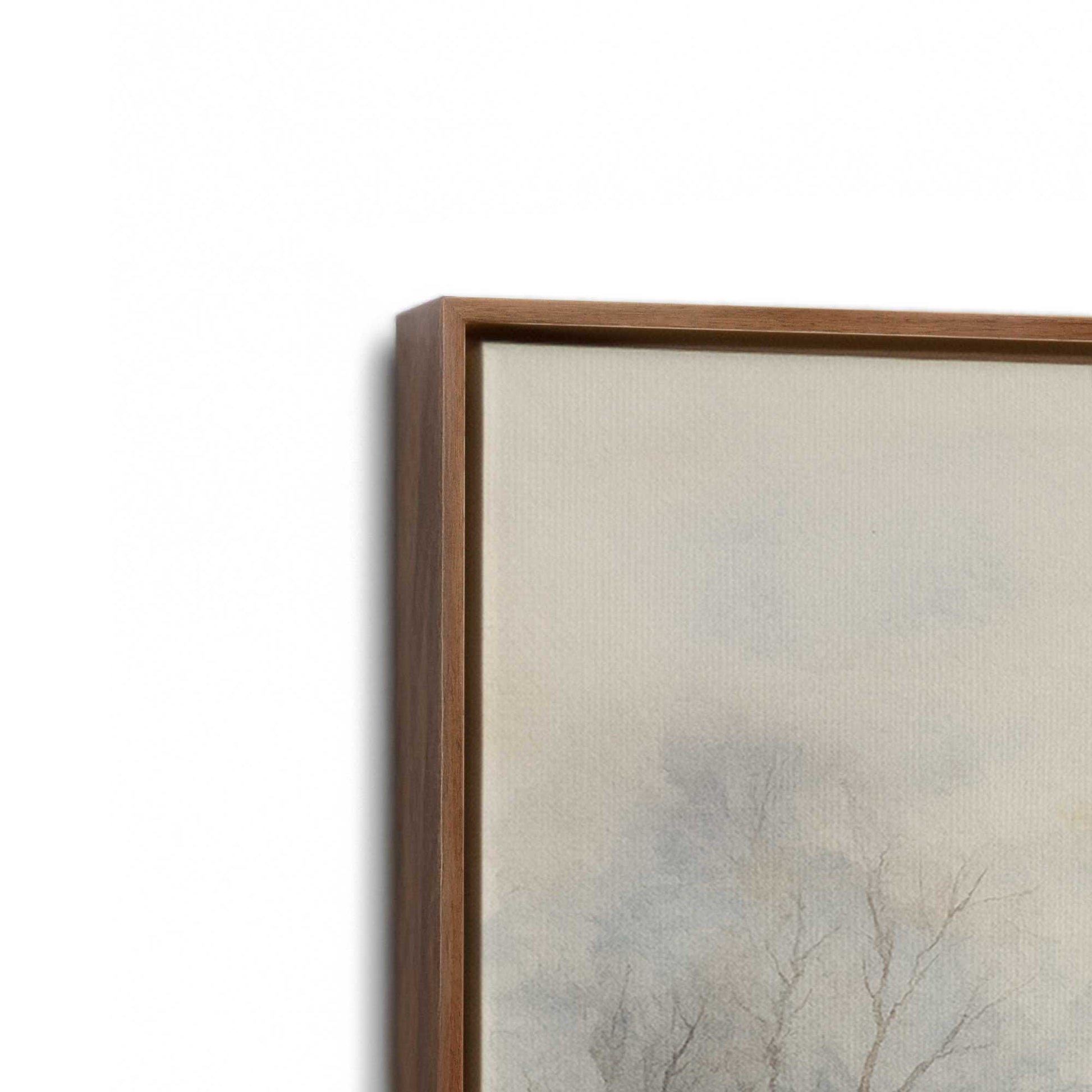 [Color:Walnut], Picture of art in a Walnut frame at an angle